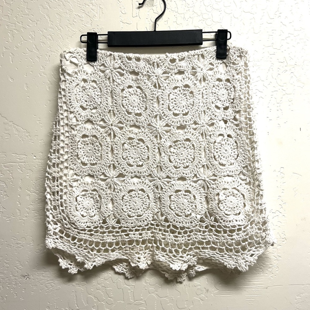 Bailey 44 Crochet Mini Skirt White Size S